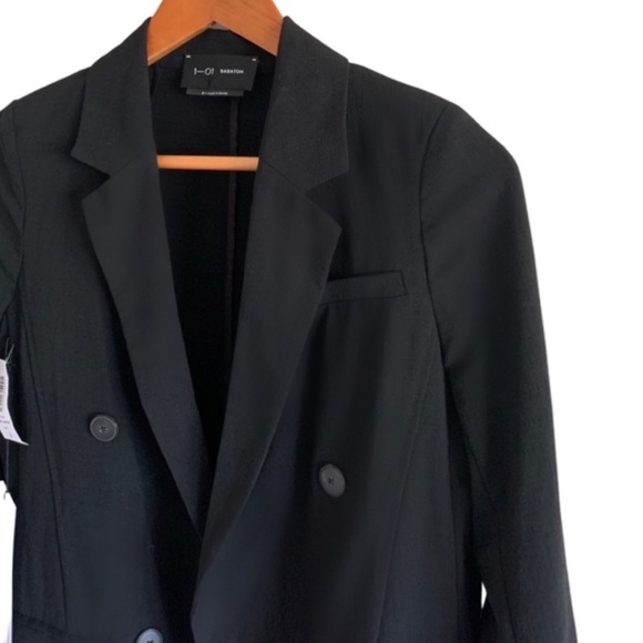 NWT Aritzia Babaton Black Wool Blend 1-01 Shao Jacket Blazer Size 2 - Picture 7 of 16